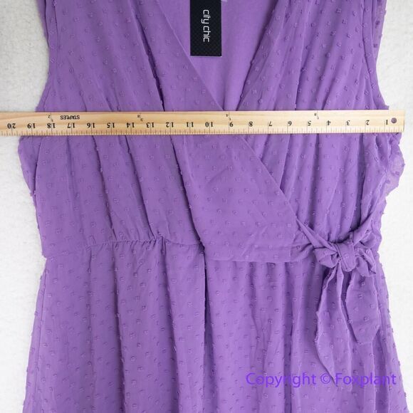 New! City Chic Wild Dobby Dress  lilac purple,  women plus‎ size 18 - Picture 9 of 16